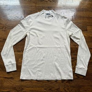 Polo Ralph Lauren White Mock Neck Long Sleeve Shirt
